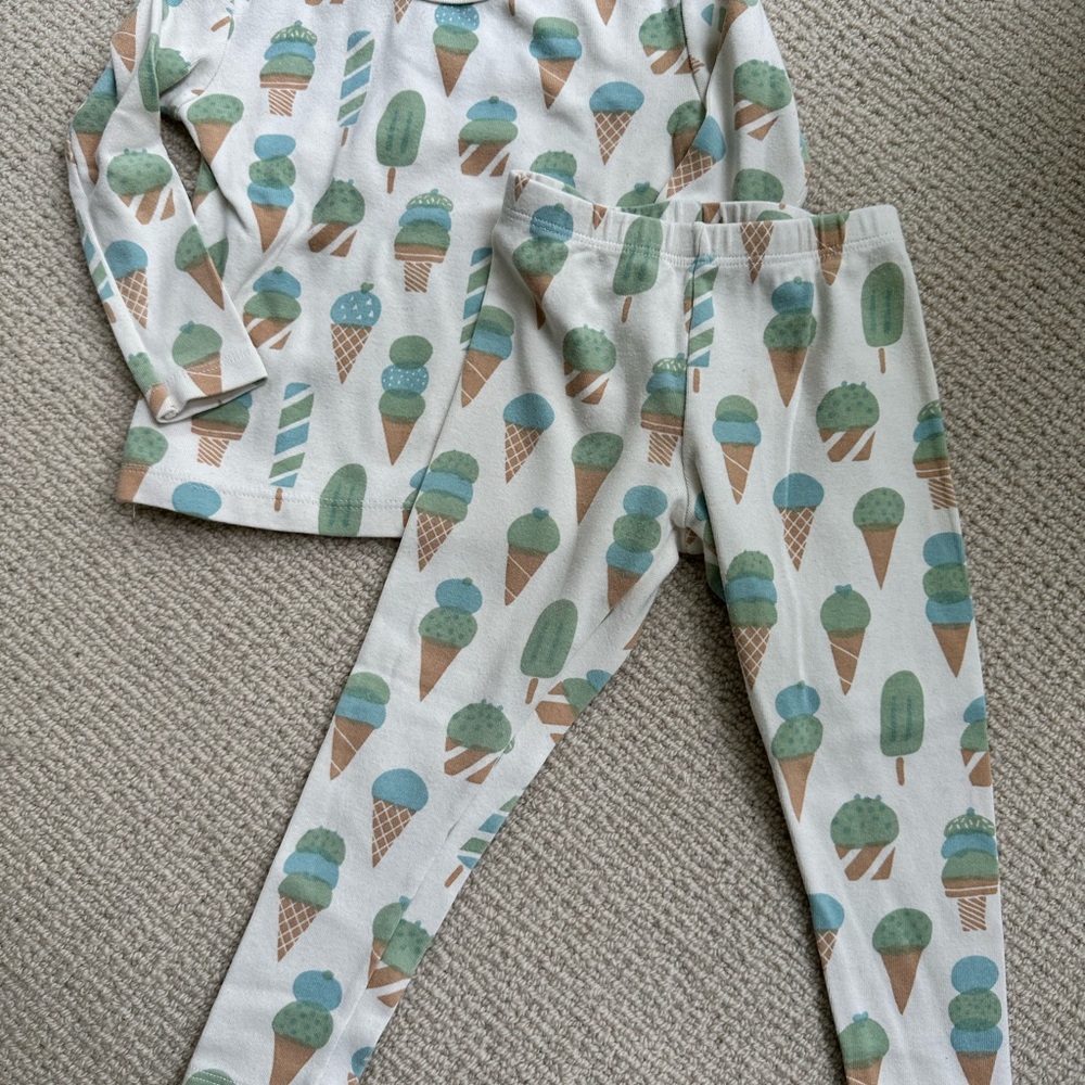 Ice Cream Print Kids Pajama Set